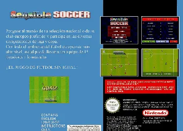 Sensible Soccer - European Champions (Europe) (En,Fr,De,It) (Beta) box cover back